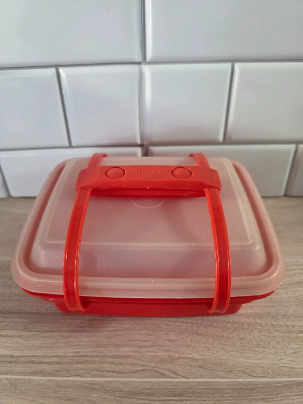 Vintage 1980s Tupperware Pack 'N Carry Orange lunch box Mini